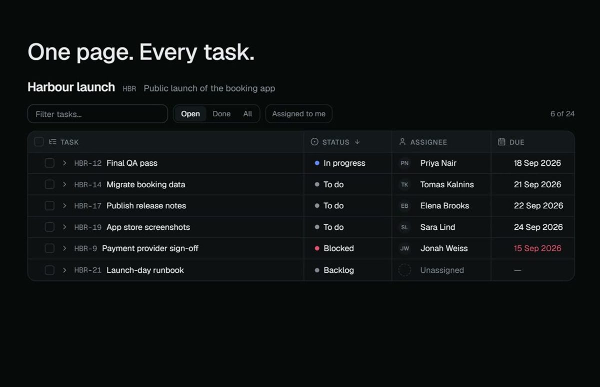 Project Manager, running at pm-demo.repo.lv